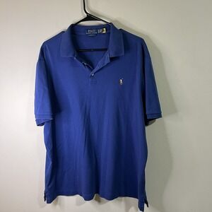 Polo Ralph Lauren Men's XLarge Blue w/ Realistic Ponyman, Classic Fit